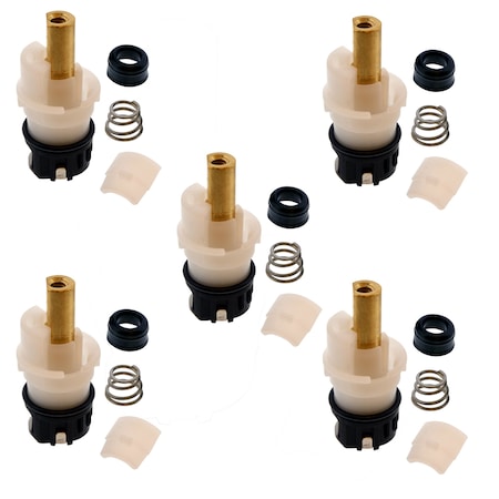 Jones Stephens Hot or Cold Brass Stem fits Delta/Delex and Peerless, 1-15/16in. Overall Length, 5 Pack C25467